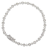 K18WG ホワイトゴールド ダイヤ1.00ct テニスチェーン ブレスレット レディース 【中古】